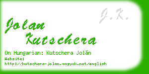 jolan kutschera business card